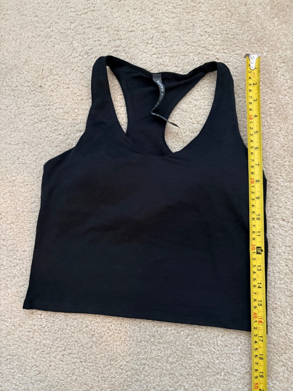 Vuori Halo Performance Black Crop Tank Top 2.0 - Picture 7 of 8